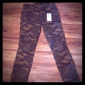 camouflage blue jeans